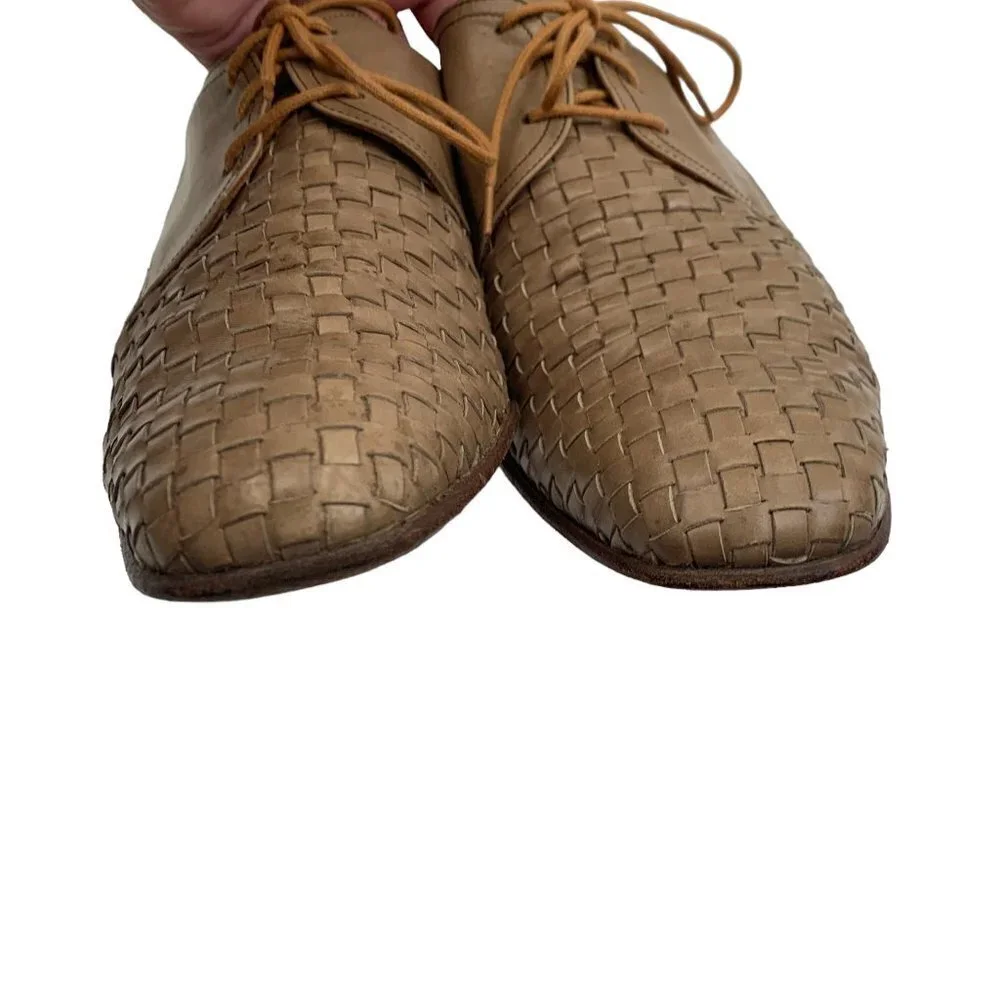 Bruno Magli Vintage Stresa Basketweave/Woven Leather Shoes Men's Size 8